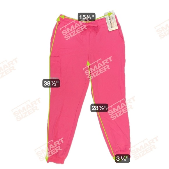 NWT Women Skechers Scrub Jogger Pants Pink Medium Comfort Athleisure Work Active - Picture 4 of 4